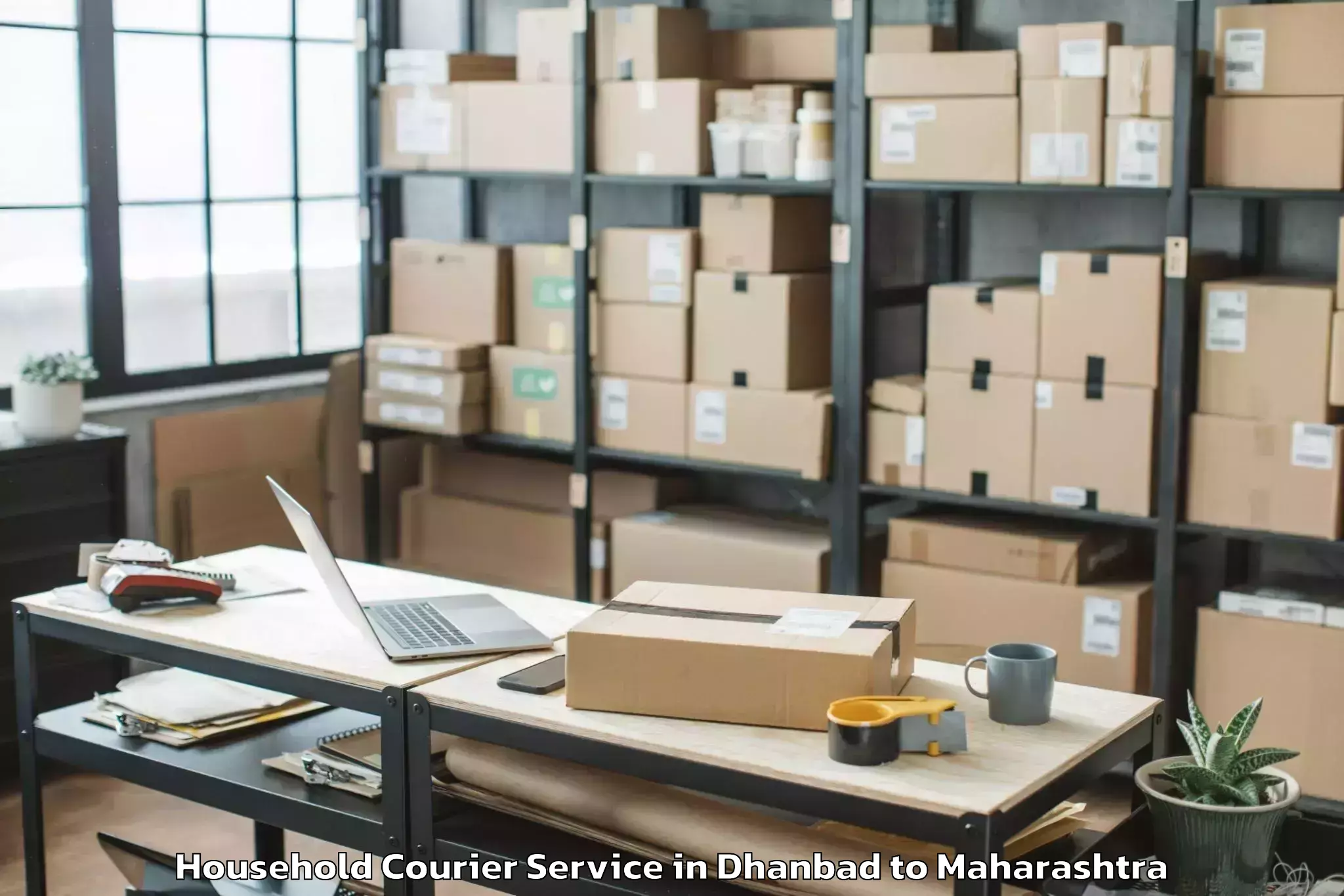 Reliable Dhanbad to Uran Household Courier